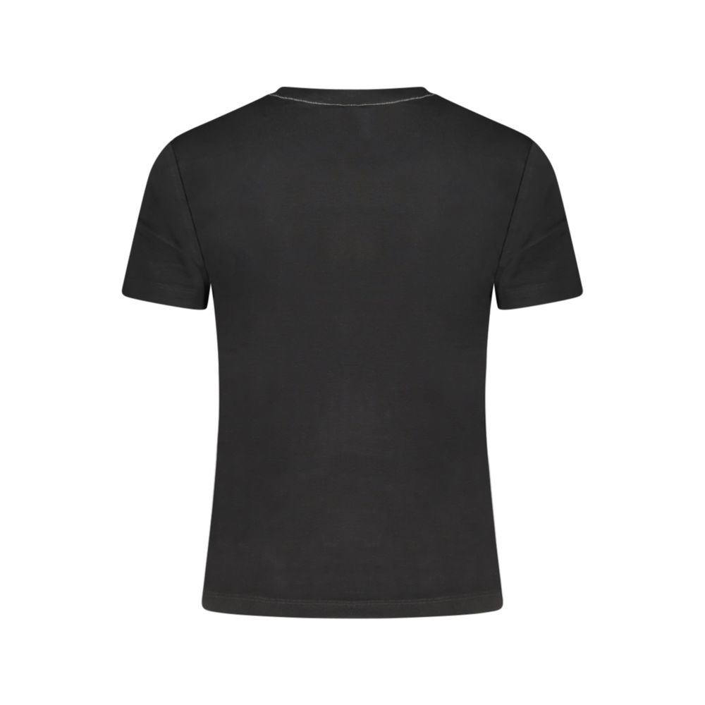 Black Cotton Womens T-Shirt