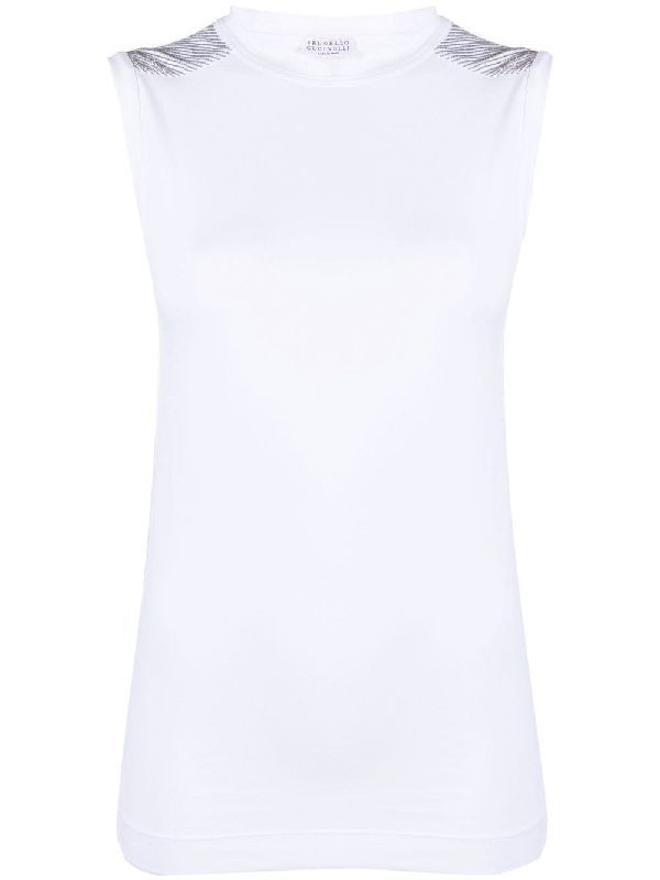 Brunello Cucinelli White Cotton T-Shirt