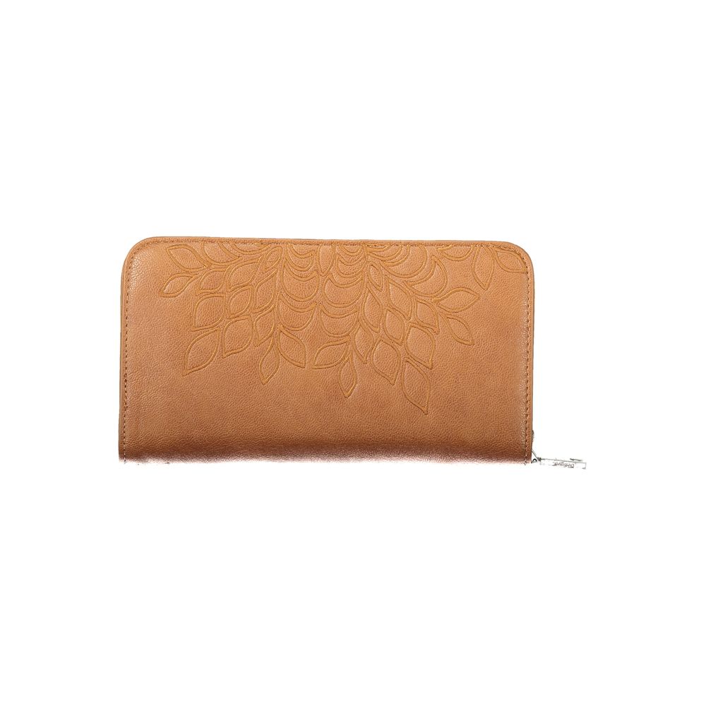 Marrone Polyurethane Women Wallet