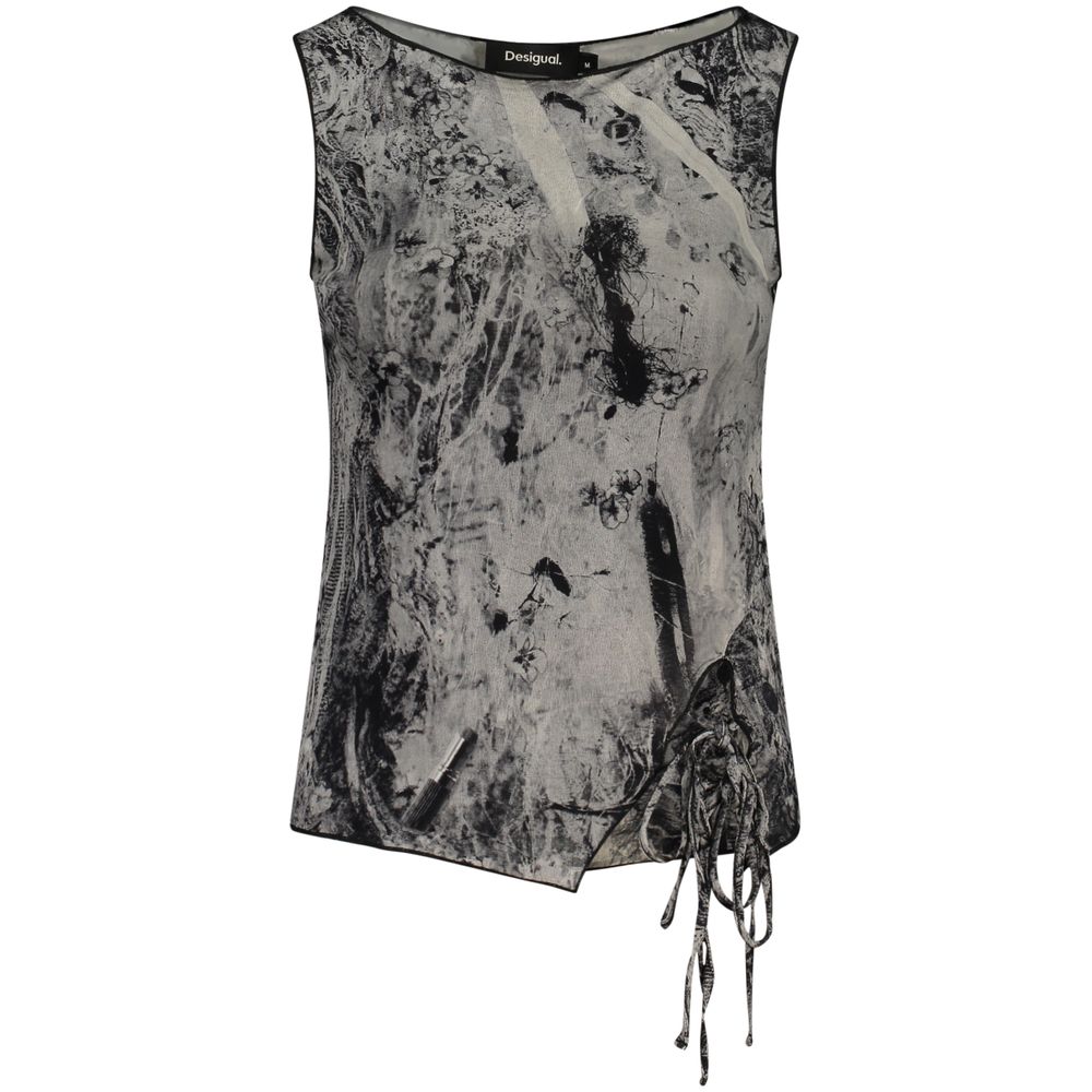 Black Viscosa Women Tank Top