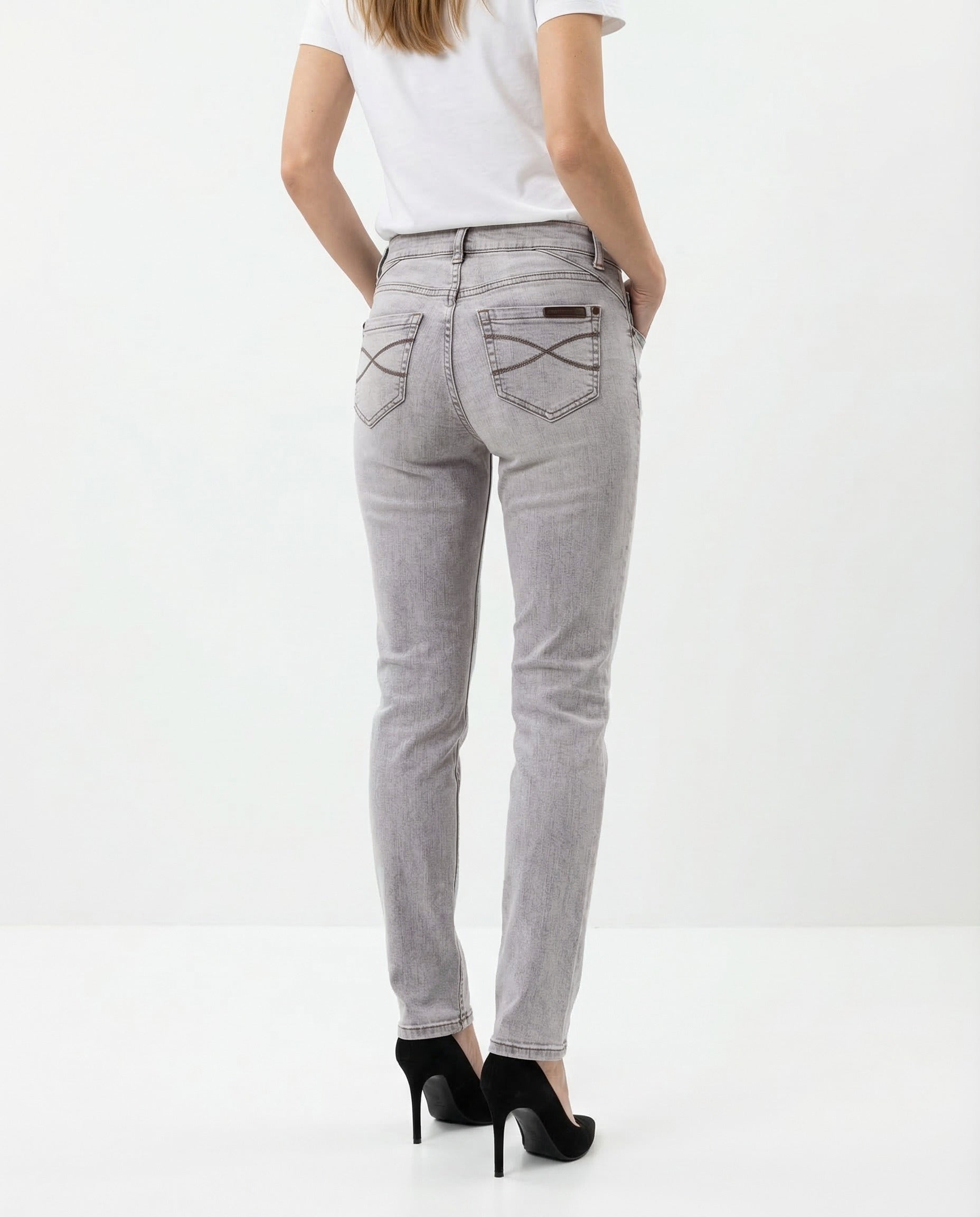Blue Cotton Straight-Leg Jeans